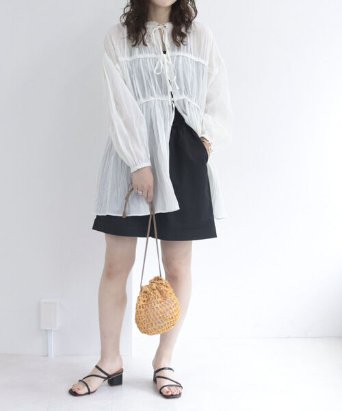 fredy repit(フレディレピ)の「リップショートパンツ(その他パンツ・レディース・ブラック/ベージュ/アイボリー・38)」の6枚目の写真