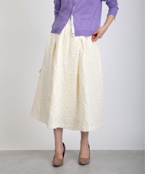 PICCIN（ピッチン）の「ふくれジャガードボリュームスカート（スカート・レディース・ブラック/アイボリー/グレイッシュベージュ・M）」の18枚目の写真