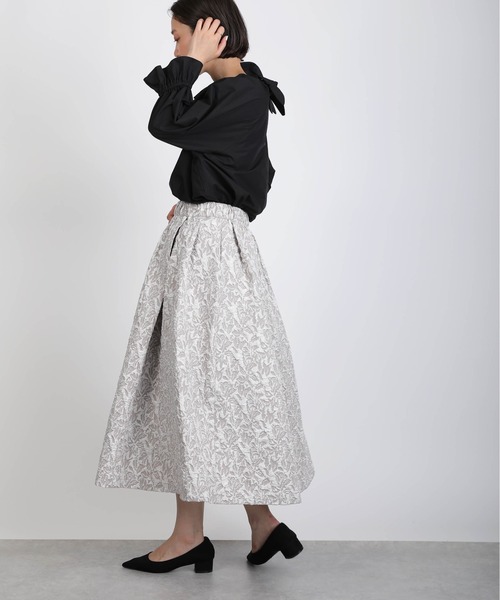 PICCIN（ピッチン）の「ふくれジャガードボリュームスカート（スカート・レディース・ブラック/アイボリー/グレイッシュベージュ・M）」の15枚目の写真