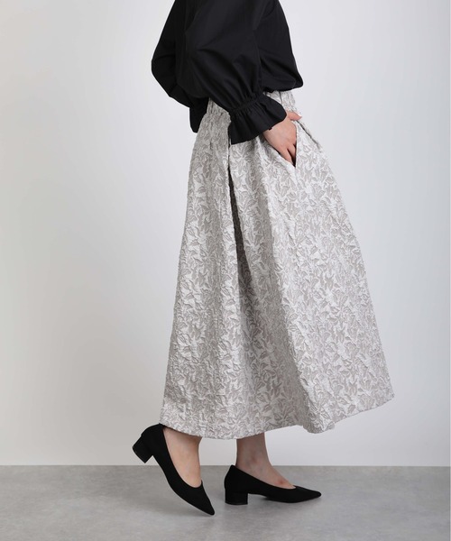 PICCIN（ピッチン）の「ふくれジャガードボリュームスカート（スカート・レディース・ブラック/アイボリー/グレイッシュベージュ・M）」の11枚目の写真