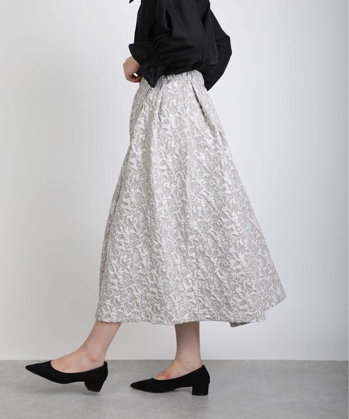 PICCIN（ピッチン）の「ふくれジャガードボリュームスカート（スカート・レディース・ブラック/アイボリー/グレイッシュベージュ・M）」の13枚目の写真