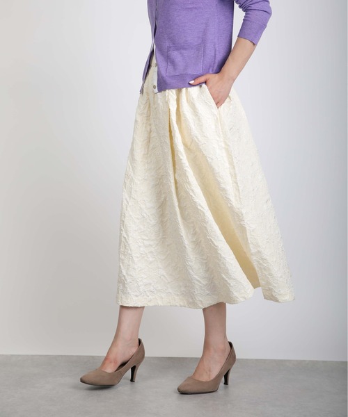 PICCIN（ピッチン）の「ふくれジャガードボリュームスカート（スカート・レディース・ブラック/アイボリー/グレイッシュベージュ・M）」の19枚目の写真