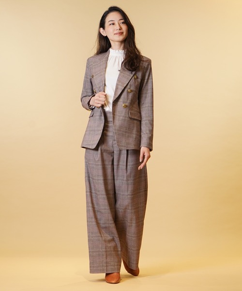 BANANA REPUBLIC ダブルブレストジャケット チェック柄 BANANA REPUBLIC ダブルブレストジャケット チェック柄