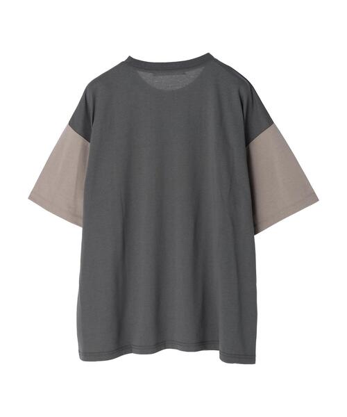 Green Parks(グリーンパークス)の「・novem9 カラーブロックTシャツ(Tシャツ/カットソー・レディース・チャコールグレー/ベージュ/モカ・FREE)」の14枚目の写真