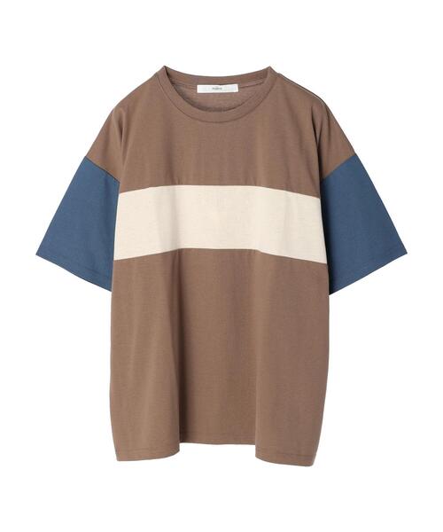 Green Parks(グリーンパークス)の「・novem9 カラーブロックTシャツ(Tシャツ/カットソー・レディース・チャコールグレー/ベージュ/モカ・FREE)」の22枚目の写真