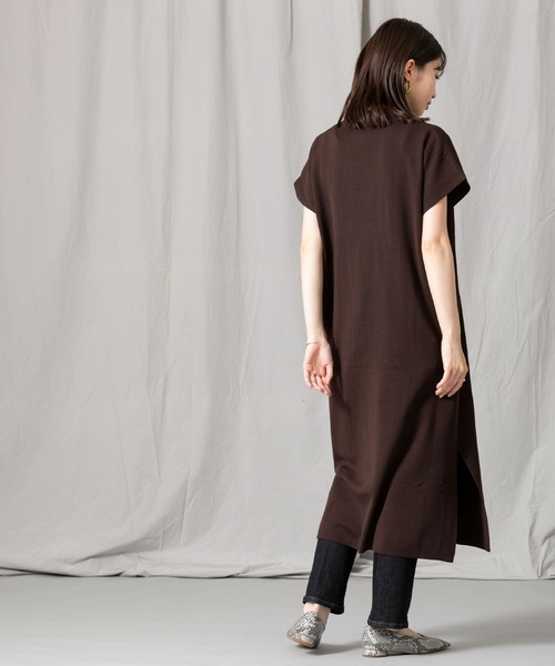 Gready Brilliant（グレディブリリアン）の「Ｅヤーンシャツ衿ワンピース（ワンピース・レディース・ブラック/ブラウン・38）」の6枚目の写真