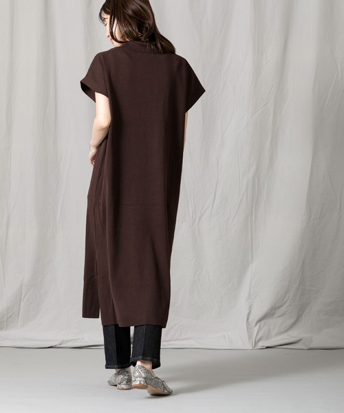 Gready Brilliant（グレディブリリアン）の「Ｅヤーンシャツ衿ワンピース（ワンピース・レディース・ブラック/ブラウン・38）」の7枚目の写真