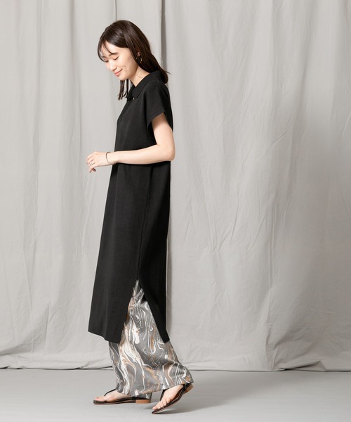 Gready Brilliant（グレディブリリアン）の「Ｅヤーンシャツ衿ワンピース（ワンピース・レディース・ブラック/ブラウン・38）」の13枚目の写真