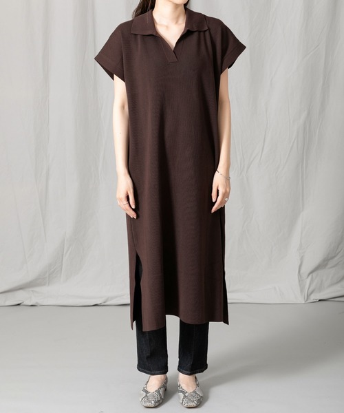 Gready Brilliant（グレディブリリアン）の「Ｅヤーンシャツ衿ワンピース（ワンピース・レディース・ブラック/ブラウン・38）」の20枚目の写真
