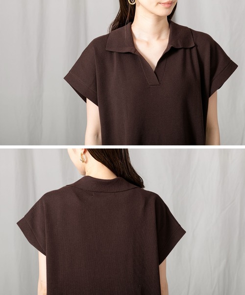 Gready Brilliant（グレディブリリアン）の「Ｅヤーンシャツ衿ワンピース（ワンピース・レディース・ブラック/ブラウン・38）」の22枚目の写真
