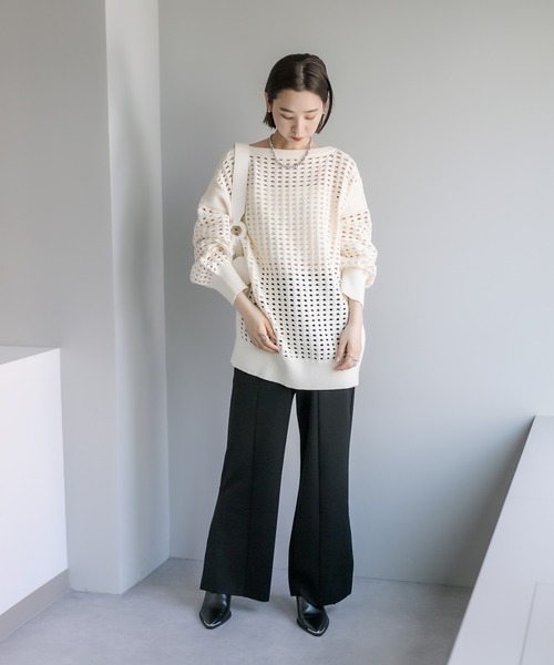 mystic（ミスティック）の「スキッパーメッシュニット（ニット