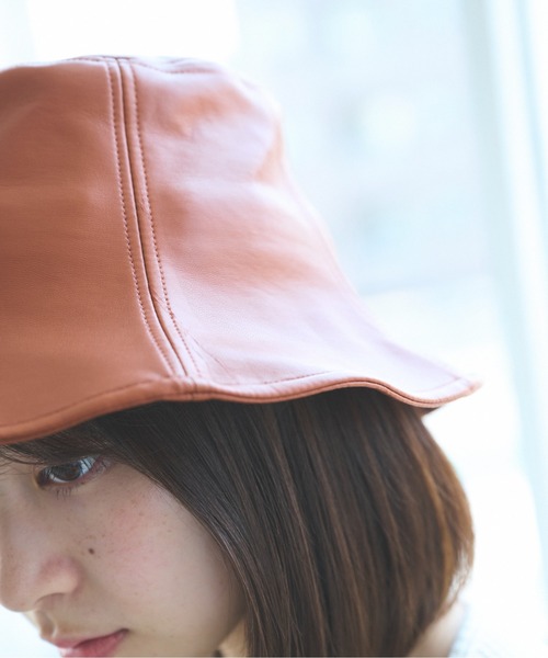 FREE'S MART（フリーズマート）の「◆PUチューリップバケット（ハット・レディース・ブラック/ブラウン・ﾌﾘ-）」の4枚目の写真