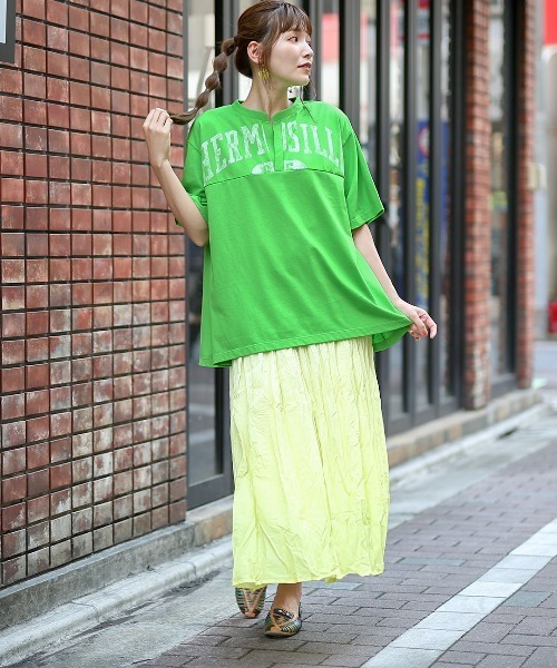 チチカカ（チチカカ）の「ロゴデザインチュニック（チュニック・レディース・オフホワイト/グリーン/ブラック・FREE）」の8枚目の写真