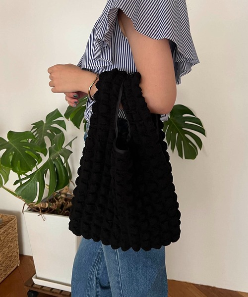 CAPRICIEUX LE'MAGE（カプリシューレマージュ）の「ぽこぽこバッグ（トートバッグ・レディース・ホワイト/ブラック/イエロー・FREE）」の12枚目の写真