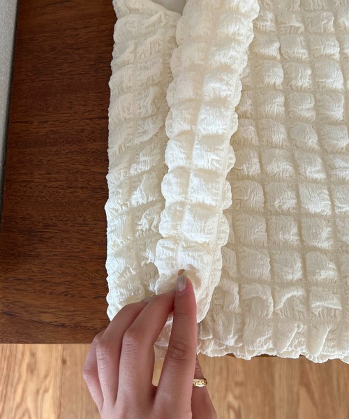 CAPRICIEUX LE'MAGE（カプリシューレマージュ）の「ぽこぽこバッグ（トートバッグ・レディース・ホワイト/ブラック/イエロー・FREE）」の7枚目の写真