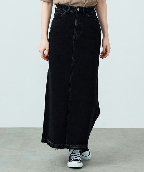 EDWIN（エドウィン）の「essentials ロングデニムスカート（デニム