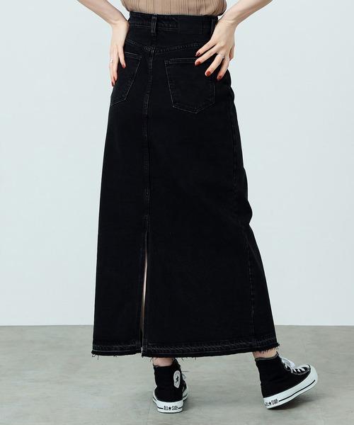 EDWIN（エドウィン）の「essentials ロングデニムスカート（デニムスカート・レディース・ブラック/ブルー・SMALL/MEDIUM）」の6枚目の写真