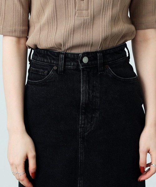 EDWIN（エドウィン）の「essentials ロングデニムスカート（デニムスカート・レディース・ブラック/ブルー・SMALL/MEDIUM）」の7枚目の写真