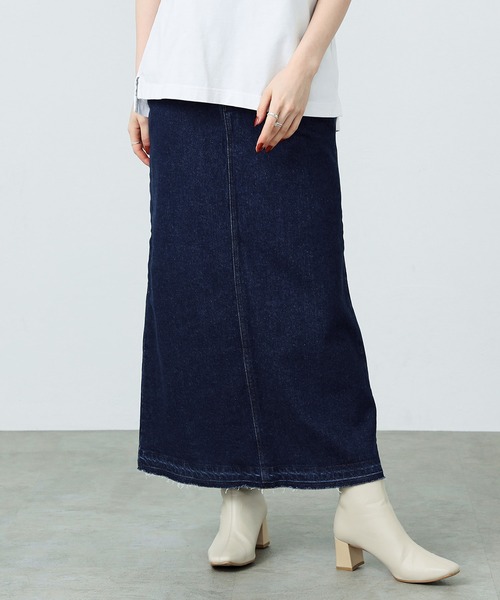 EDWIN（エドウィン）の「essentials ロングデニムスカート（デニムスカート・レディース・ブラック/ブルー・SMALL/MEDIUM）」の13枚目の写真