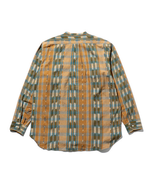 BEAMS PLUS(ビームスプラス)の「BEAMS PLUS / 絣チェック バンドカラーシャツ クラシックフィット(シャツ/ブラウス・メンズ・ライトブラウン/グレー・XL/M/L/S)」の18枚目の写真