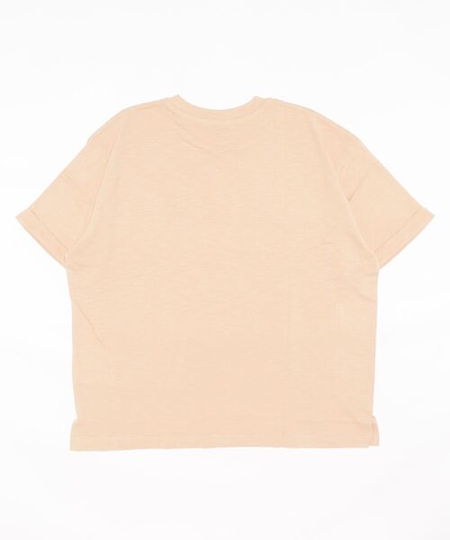 Samansa Mos2（サマンサ モスモス）の「スラブ天竺ロゴTシャツ（Tシャツ/カットソー・レディース・ベージュ/ブラウン/ピンク/キナリ・ﾌﾘ-）」の14枚目の写真