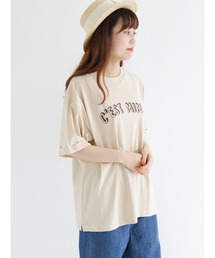 Samansa Mos2 | スラブ天竺ロゴTシャツ(Tシャツ/カットソー)