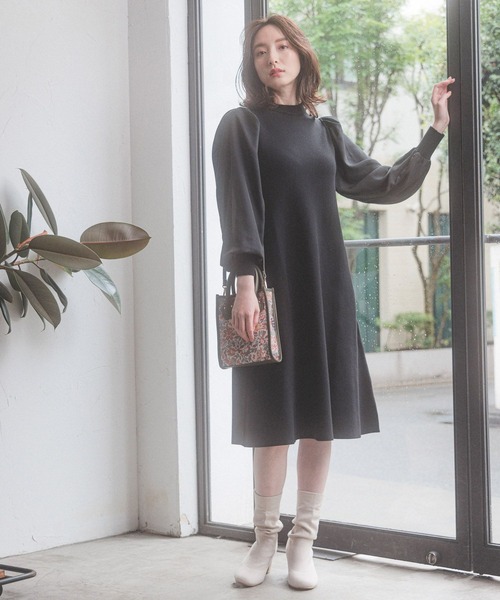 Andemiu(アンデミュウ)の「イソザイフレアミニワンピース126936(ワンピース・レディース・ブラック/ピンク/ブルー/アイボリー・FREE)」の9枚目の写真