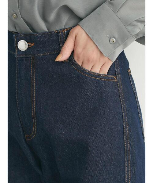 Green　Parks（グリーンパークス）の「セミフレアデニムパンツ（その他パンツ・レディース・ブラック/グレー/ワンウォッシュ・S/M）」の8枚目の写真