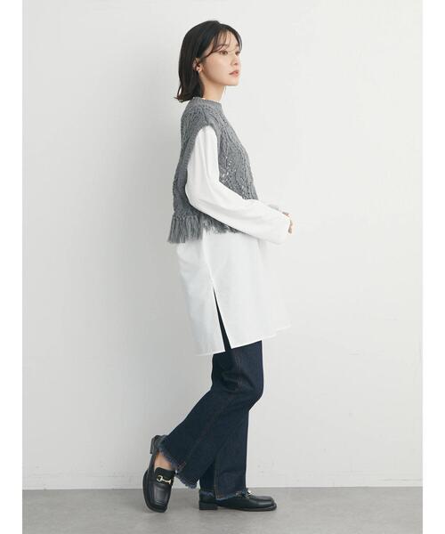 Green　Parks（グリーンパークス）の「セミフレアデニムパンツ（その他パンツ・レディース・ブラック/グレー/ワンウォッシュ・S/M）」の12枚目の写真