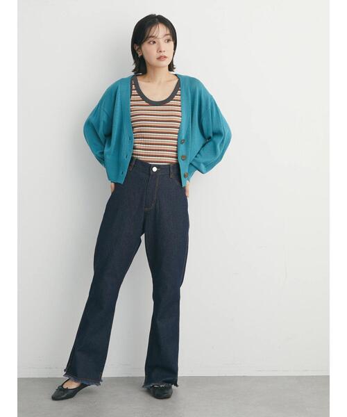 Green　Parks（グリーンパークス）の「セミフレアデニムパンツ（その他パンツ・レディース・ブラック/グレー/ワンウォッシュ・S/M）」の14枚目の写真