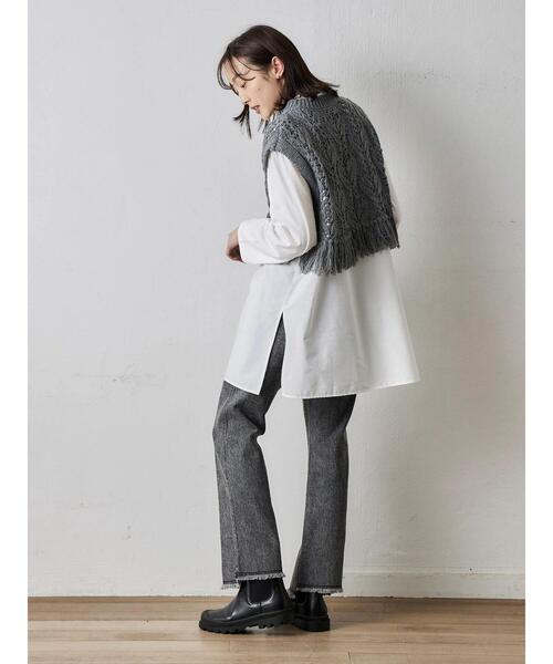 Green　Parks（グリーンパークス）の「セミフレアデニムパンツ（その他パンツ・レディース・ブラック/グレー/ワンウォッシュ・S/M）」の17枚目の写真