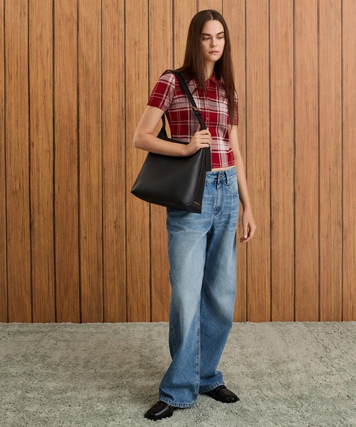 チャールズアンドキース トートバッグ Siana シアナ スカーフプリントトートバッグ - ブラック