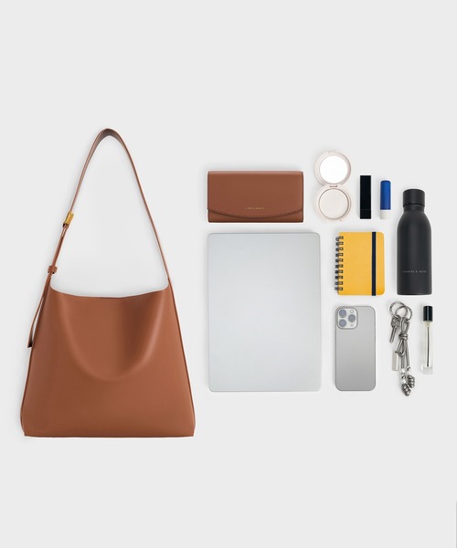 CHARLES & KEITH（チャールズ & キース）の「Edna エドナ トートバッグ（トートバッグ・レディース・ブラウン系その他4/クリーム/チョコ/オートミール/ブラック・L）」の22枚目の写真