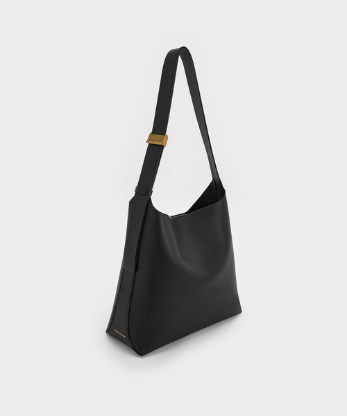 charles&keith ホワイト レザー トートバッグ CHARLES & KEITH ホワイト トートバッグ