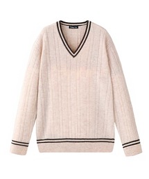 EASTBOY（イーストボーイ）の「【ラムウールプルオーバー】〈ライン入り〉制服 高校生 中学生 通学 スクール セーター JK（ニット/セーター・キッズ）」