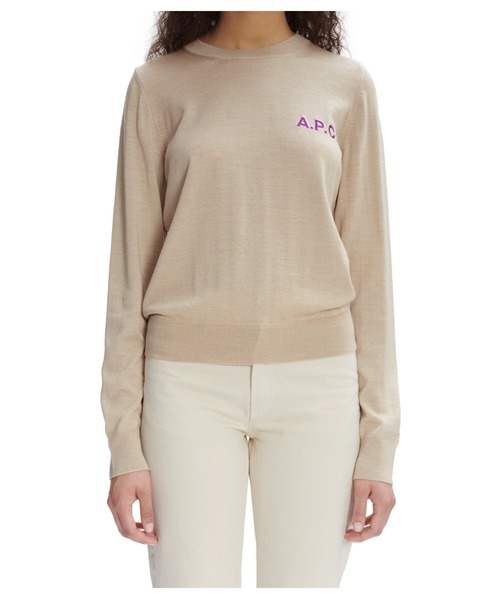 A.P.C.（アーペーセー）の「PULL ROSE 22A（ニット/セーター・レディース・ベージュ/ネイビー・S/M/L）」の6枚目の写真