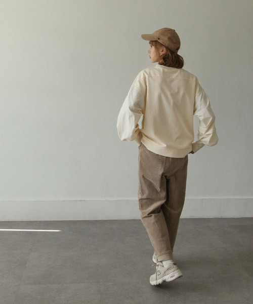 Chillfar（チルファー）の「異素材スリーブミリタリーカットソー（Tシャツ/カットソー・レディース・ブラック/カーキ/アイボリー・FREE）」の21枚目の写真