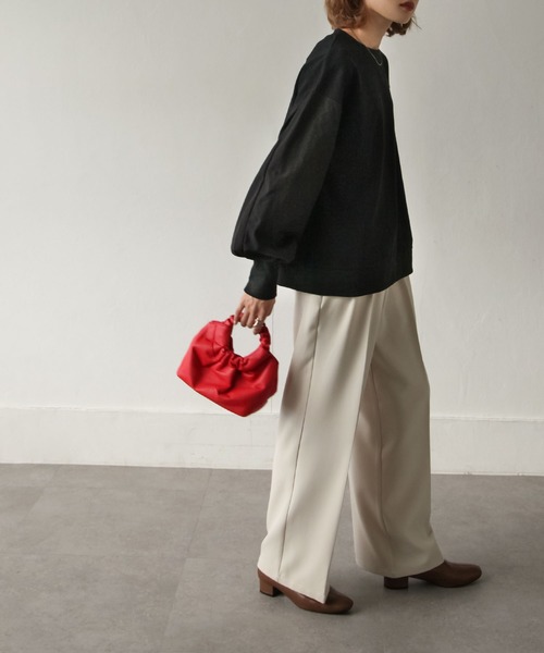 Chillfar（チルファー）の「異素材スリーブミリタリーカットソー（Tシャツ/カットソー・レディース・ブラック/カーキ/アイボリー・FREE）」の5枚目の写真