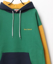 BEN DAVIS（ベンデイビス）の「BEN DAVIS/ベンデイビス ビッグシルエット ヘビーウェイト 裏起毛 クレイジーパターン/チェッカー総柄 ワンポイント刺繍 スウェット パーカー（パーカー・メンズ）」