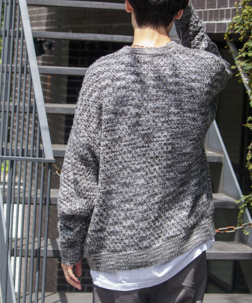 GLOSTER（グロスター）の「【GLOSTER/グロスター】スペースダイ メッシュ編みプルオーバーニット グラデーション 透かし編み（ニット/セーター・メンズ・グレー系その他/ピンク系その他・M/L/S）」の14枚目の写真
