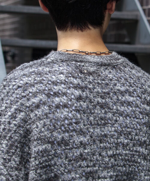 GLOSTER（グロスター）の「【GLOSTER/グロスター】スペースダイ メッシュ編みプルオーバーニット グラデーション 透かし編み（ニット/セーター・メンズ・グレー系その他/ピンク系その他・M/L/S）」の15枚目の写真