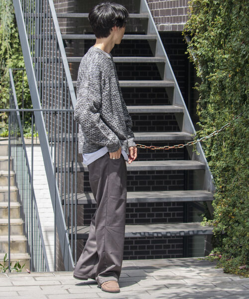 GLOSTER（グロスター）の「【GLOSTER/グロスター】スペースダイ メッシュ編みプルオーバーニット グラデーション 透かし編み（ニット/セーター・メンズ・グレー系その他/ピンク系その他・M/L/S）」の17枚目の写真