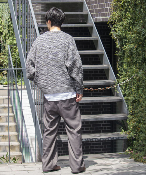 GLOSTER（グロスター）の「【GLOSTER/グロスター】スペースダイ メッシュ編みプルオーバーニット グラデーション 透かし編み（ニット/セーター・メンズ・グレー系その他/ピンク系その他・M/L/S）」の18枚目の写真