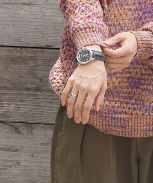 GLOSTER（グロスター）の「【GLOSTER/グロスター】スペースダイ メッシュ編みプルオーバーニット グラデーション 透かし編み（ニット/セーター・メンズ・グレー系その他/ピンク系その他・M/L/S）」の22枚目の写真