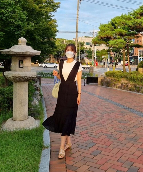 Girly Doll（ガーリードール）の「ティアードフリルマーメイドジャンスカ（ジャンパースカート・レディース・ブラック・M/L）」の6枚目の写真