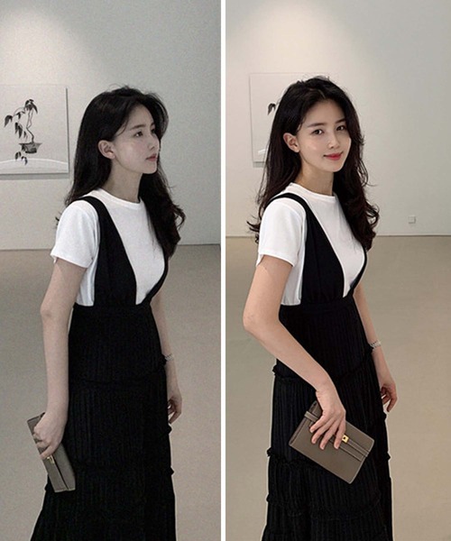 Girly Doll（ガーリードール）の「ティアードフリルマーメイドジャンスカ（ジャンパースカート・レディース・ブラック・M/L）」の7枚目の写真