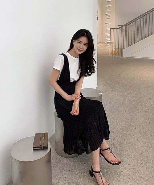 Girly Doll（ガーリードール）の「ティアードフリルマーメイドジャンスカ（ジャンパースカート・レディース・ブラック・M/L）」の20枚目の写真