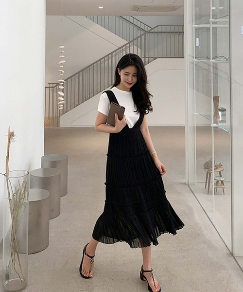 Girly Doll（ガーリードール）の「ティアードフリルマーメイドジャンスカ（ジャンパースカート・レディース・ブラック・M/L）」の17枚目の写真