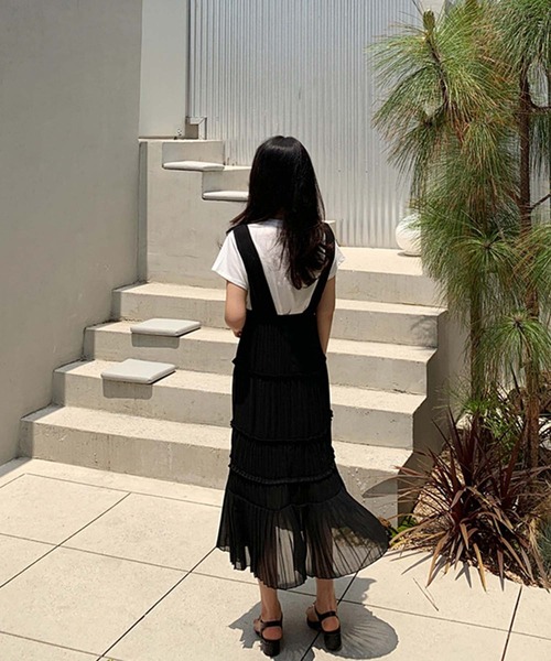 Girly Doll（ガーリードール）の「ティアードフリルマーメイドジャンスカ（ジャンパースカート・レディース・ブラック・M/L）」の14枚目の写真