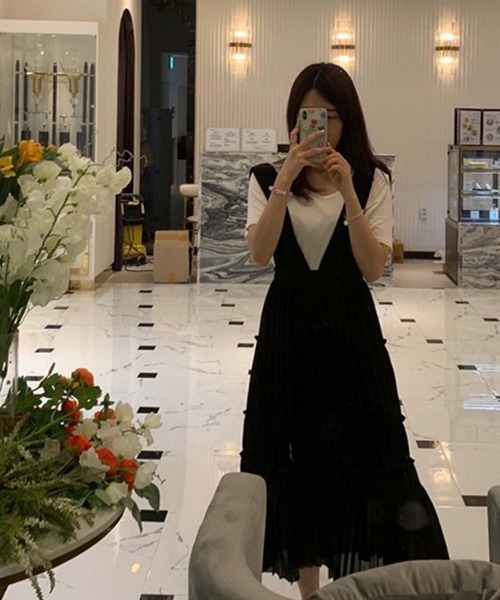 Girly Doll（ガーリードール）の「ティアードフリルマーメイドジャンスカ（ジャンパースカート・レディース・ブラック・M/L）」の12枚目の写真